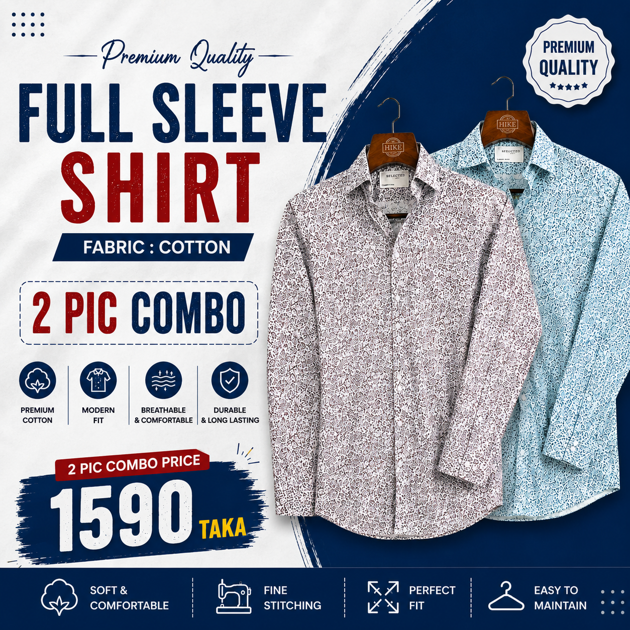 Product name: full sleeve shirt :  fabric cotton